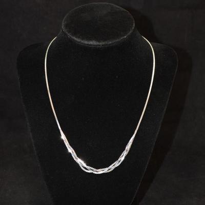 925 Sterling Braided Serpentine Necklace 18" 6.5g
