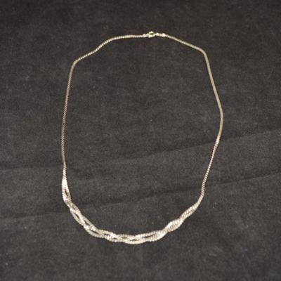 925 Sterling Braided Serpentine Necklace 18