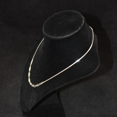 925 Sterling Braided Serpentine Necklace 18" 6.5g