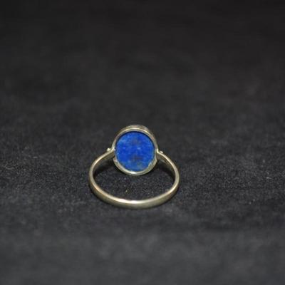 925 Sterling Sodalite Ring Size 6.5 1.7g