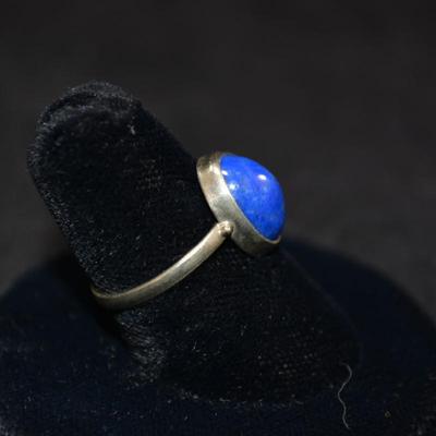 925 Sterling Sodalite Ring Size 6.5 1.7g