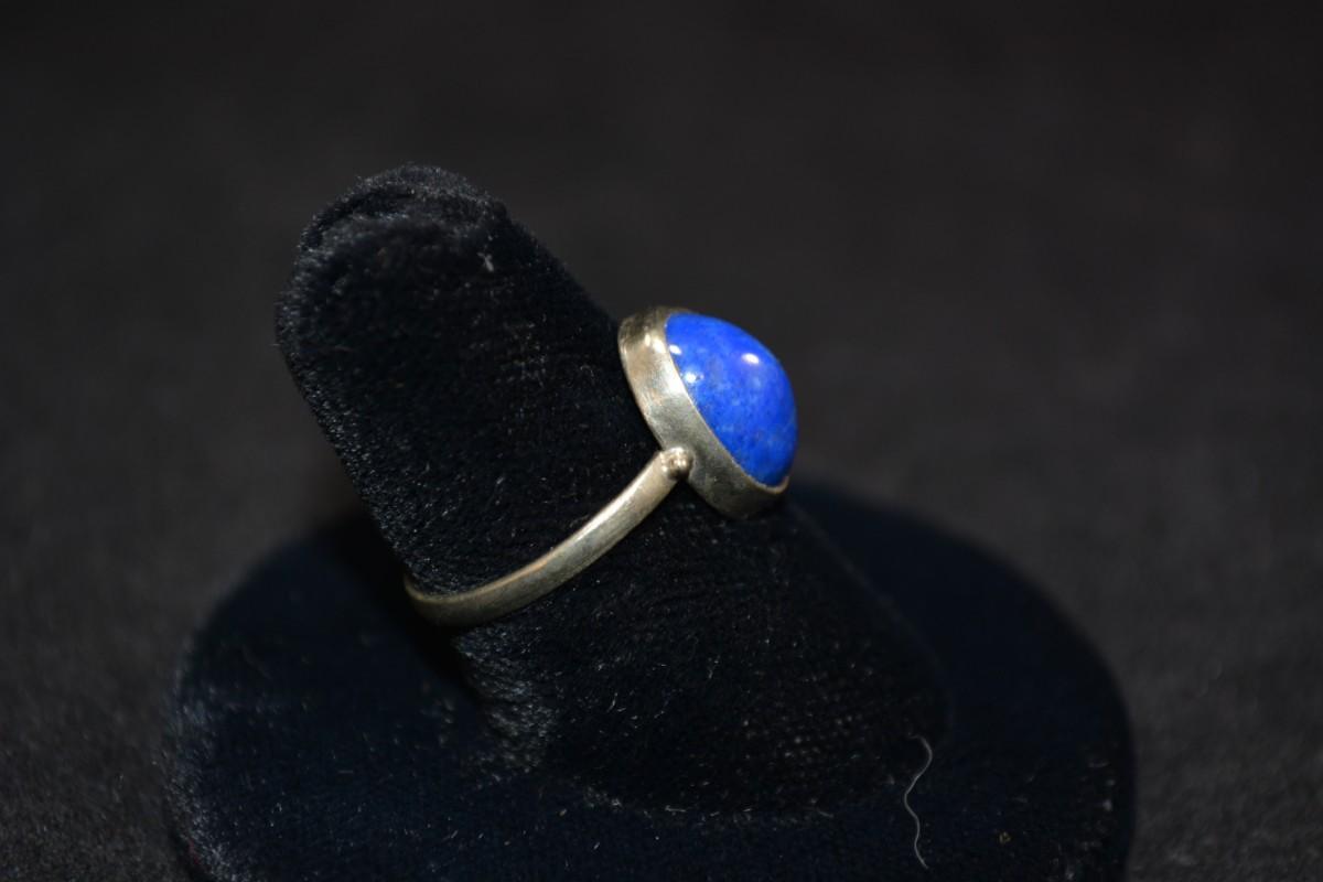 925 Sterling Sodalite Ring Size 6.5 1.7g