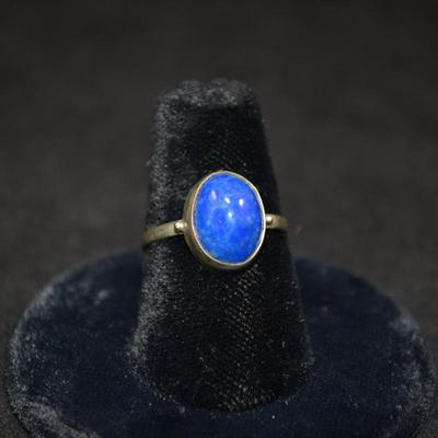 925 Sterling Sodalite Ring Size 6.5 1.7g