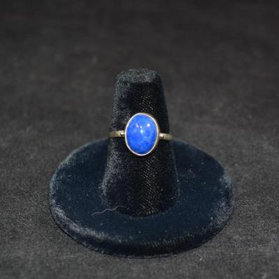 925 Sterling Sodalite Ring Size 6.5 1.7g