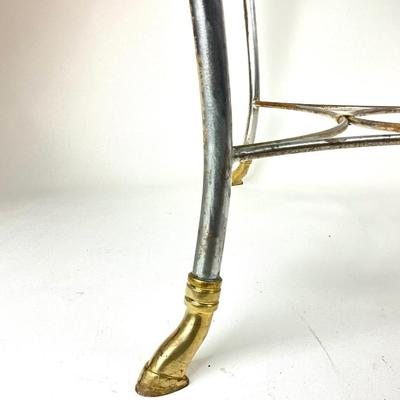 1087 Vintage Hollywood Regency LaBarge Glass Top Dining Table