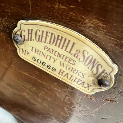 Antique French Cash register, Dresser mirror, wooden box