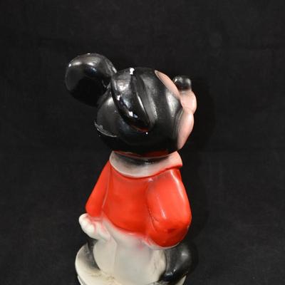 Vintage Plaster of Paris Mickey Mouse Coin Bank, Mexico 11.5" Tall