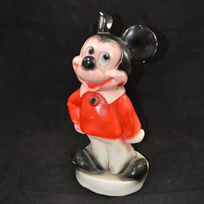 Vintage Plaster of Paris Mickey Mouse Coin Bank, Mexico 11.5" Tall
