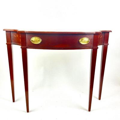 1088 Vintage Cherry HARDEN Hepplewhite Style Inlaid Console Table