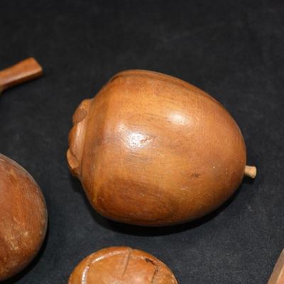 Vintage Lot of Wooden Centerpiece Fruit