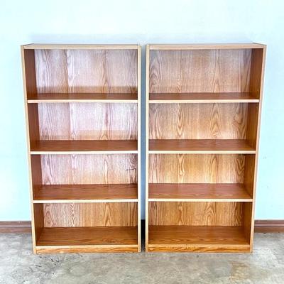 Set of 2 Laminate Book Shelves