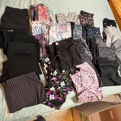Large lot of yoga pants