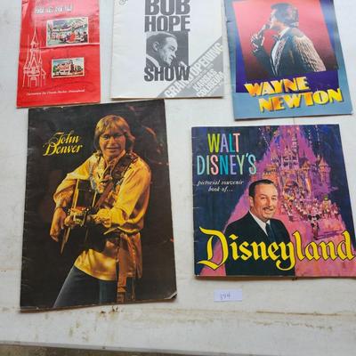 Vintage Souvenir Book, Disneyland Wayne Newton, John Denver and Bob Hope