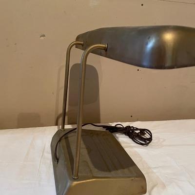 VINTAGE DOUBLE GOOSENECK FLUORESCENT DESK LAMP