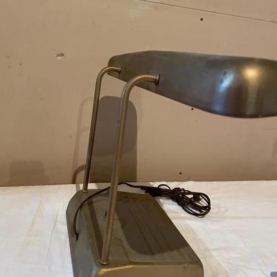 VINTAGE DOUBLE GOOSENECK FLUORESCENT DESK LAMP