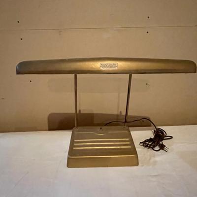 VINTAGE DOUBLE GOOSENECK FLUORESCENT DESK LAMP