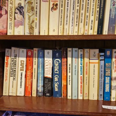 3 Full Shelves of Paperback Books