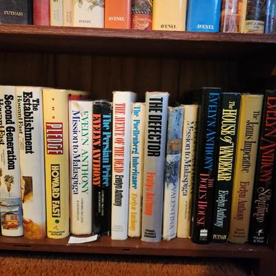Two full shelves of Hardback Books