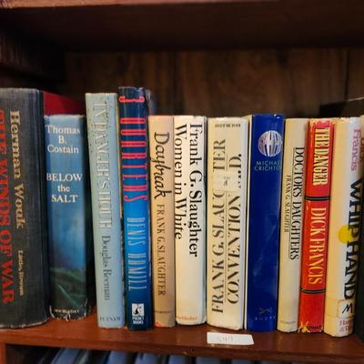 Two full shelves of Hardback Books