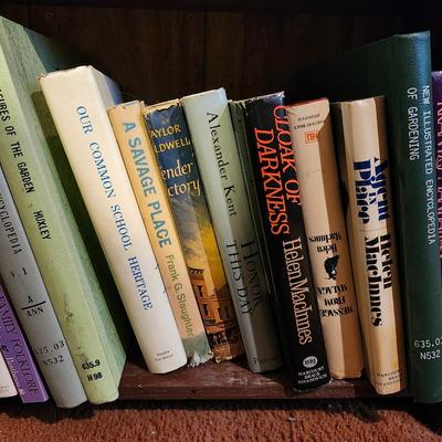 Two full shelves of Hardback Books