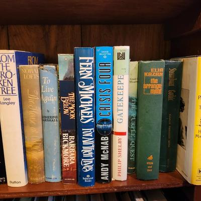 Two full shelves of Hardback Books