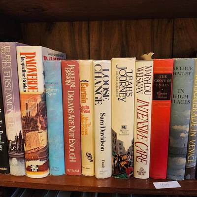 Two full shelves of Hardback Books