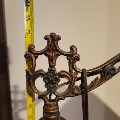 Vintage bridge lamp Art Deco or Victorian floor lamp cast iron