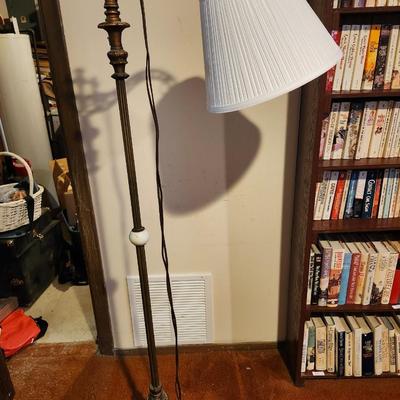 Vintage bridge lamp Art Deco or Victorian floor lamp cast iron