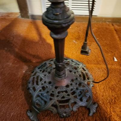 Vintage bridge lamp Art Deco or Victorian floor lamp cast iron