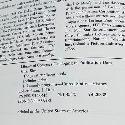 The great TV sitcom book by Rick Ritz Hardback Coffee Table