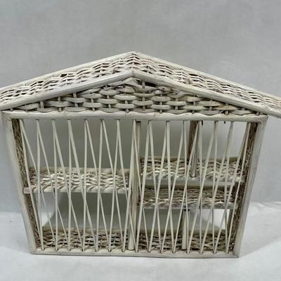 Wicker House Shaped Shelf