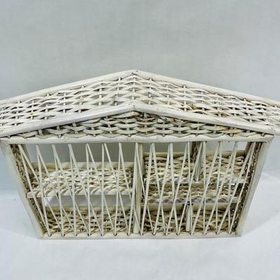 Wicker House Shaped Shelf