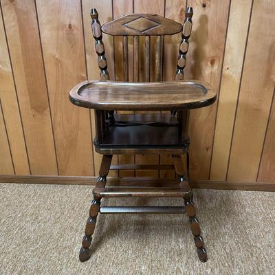 LOT 41B: Vintage Wooden High Chair