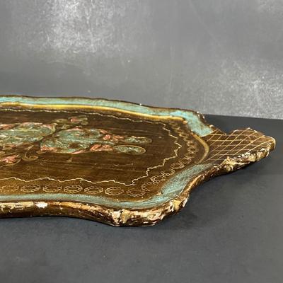LOT 71B: Vintage Made In Italy Florentine Painted Tray