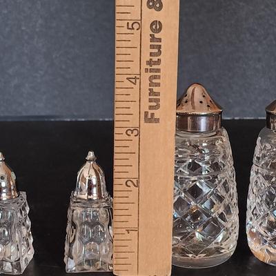 LOT 89K: Vintage West German Crystal Toothpick Holders w/ Pinwheel Pattern Tray, Relish Dish & More