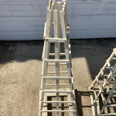 349 Pair of White Painted Wooden Trellis
