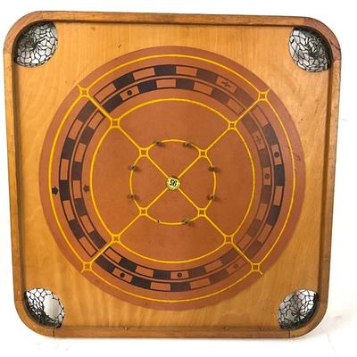 1093 Antique Carrom Game Board