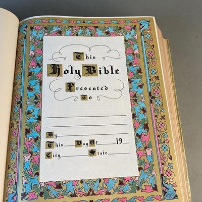 1096 Large Vintage HOLY BIBLE
