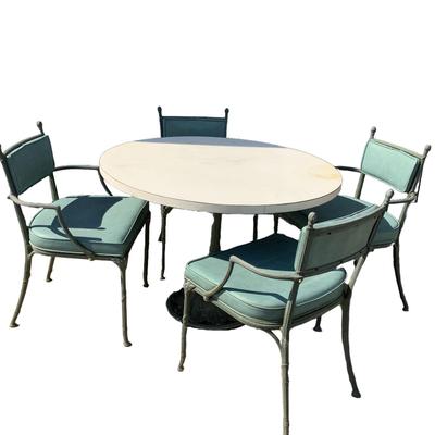 1097 Vintage Hollywood Regency Formica Top Table and Chairs