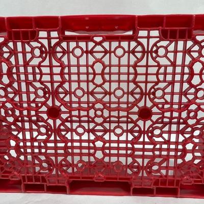 Vintage Coca-Cola Red Plastic Bottle Tray