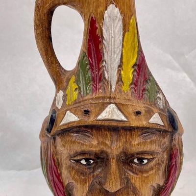 Native American Themed Casa Vento Faces of the World Decanter
