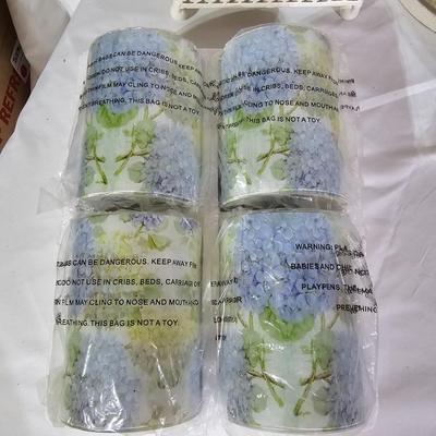White Basket & Floral Decor Items (B1-JS)