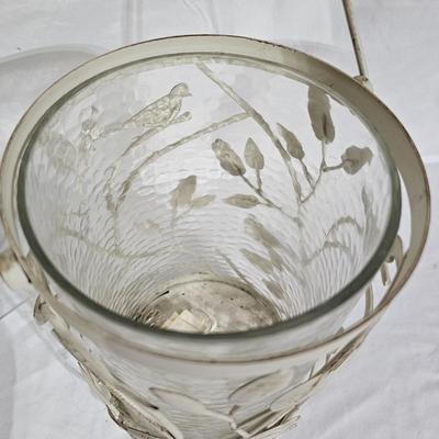 White Basket & Floral Decor Items (B1-JS)
