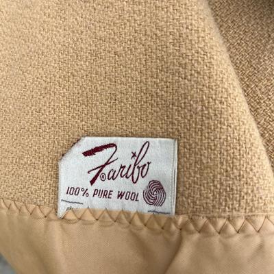 20- Two vintage Faribo wool blankets