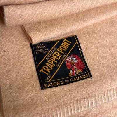 27- Vintage Eaton’s of Canada Trapper Point wool blanket