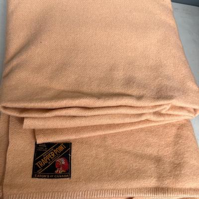 27- Vintage Eaton’s of Canada Trapper Point wool blanket