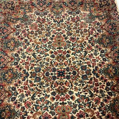 1100 Karastan Floral Kirman Wool Rug 4'3" x 6'