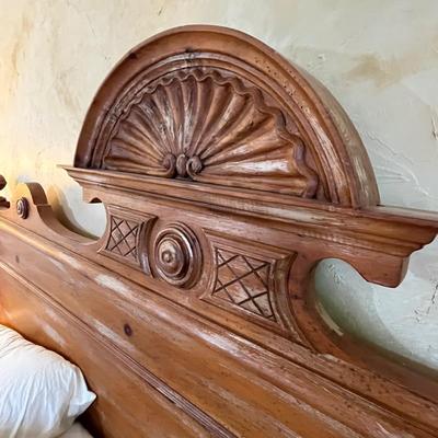 King Sized bed with awesome headboard
