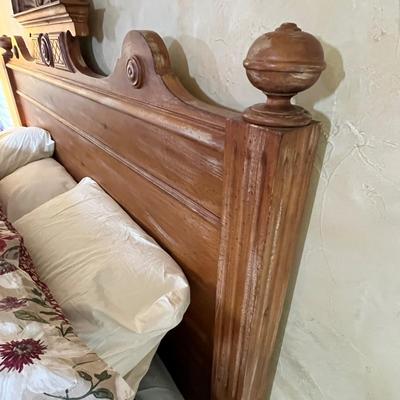 King Sized bed with awesome headboard