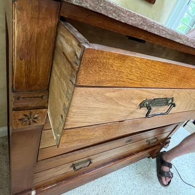 Eastlake Chest w/ marble top & mirror
